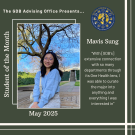 Student of the Month Mavis Sung graphic with quote